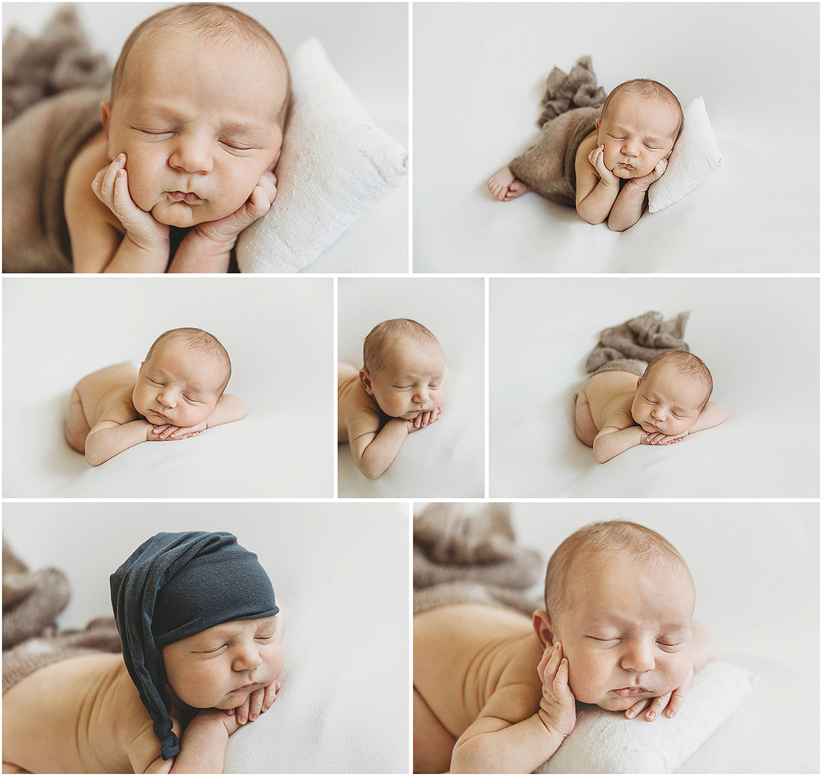 newborn posed pictures sleeping