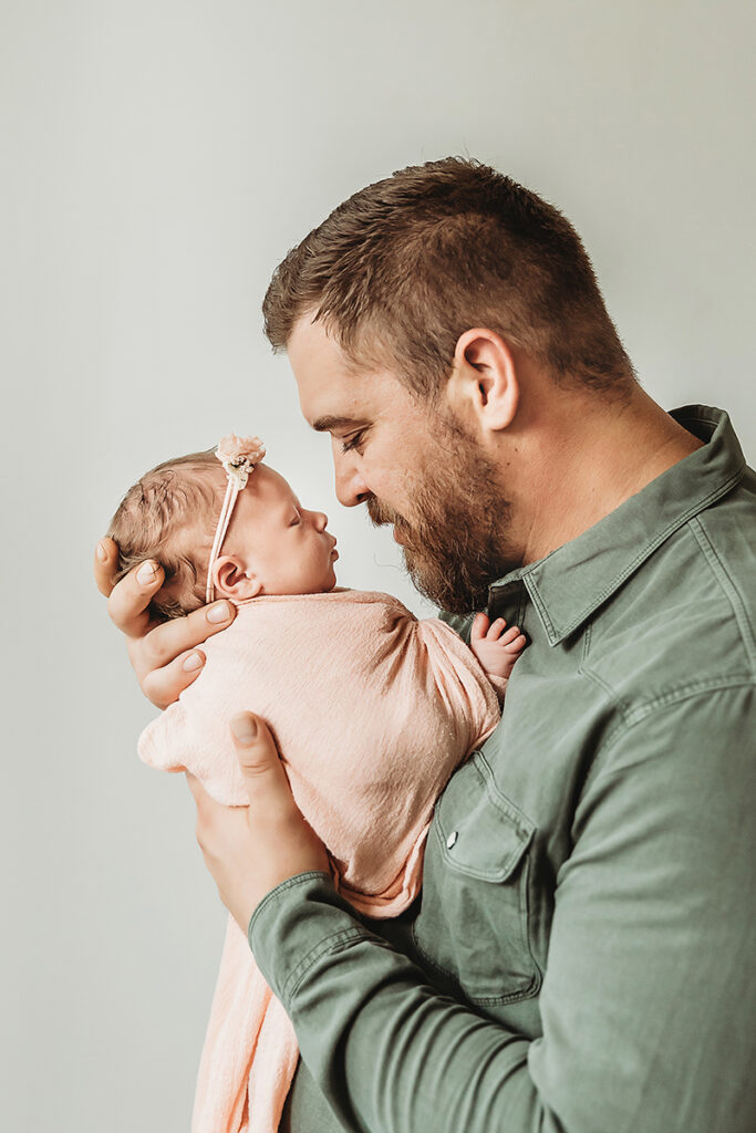 newborn baby with dad