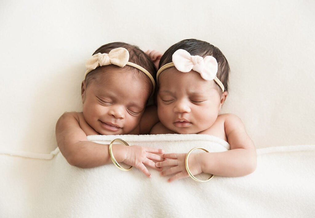 newborn baby twin girls