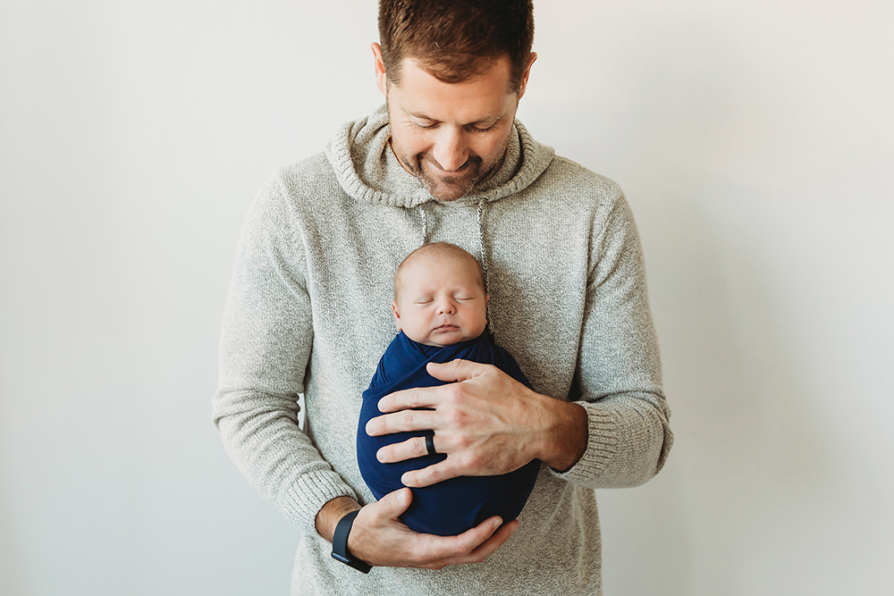 newborn baby with dad