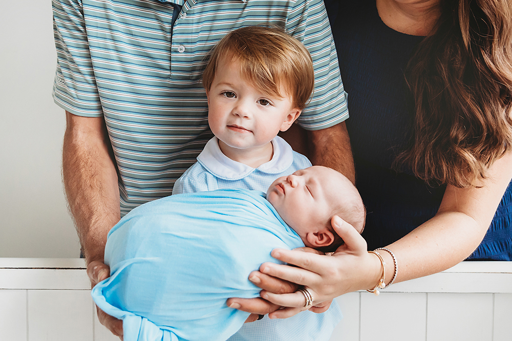 newborn baby with big brother