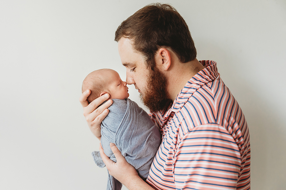 newborn baby boy with dad