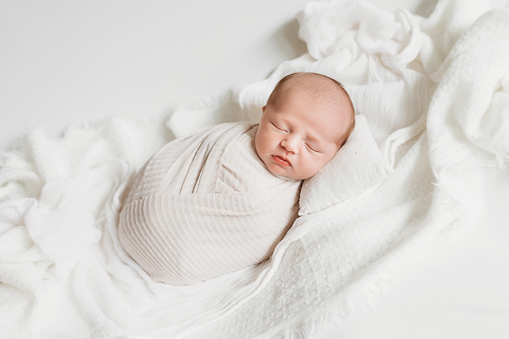 newborn swaddled photography