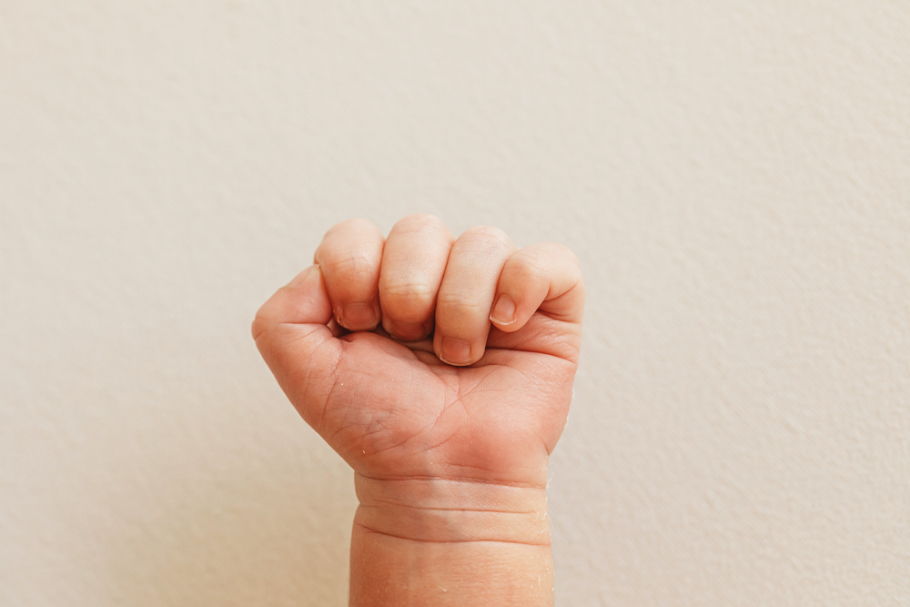 newborn baby detail hand shot