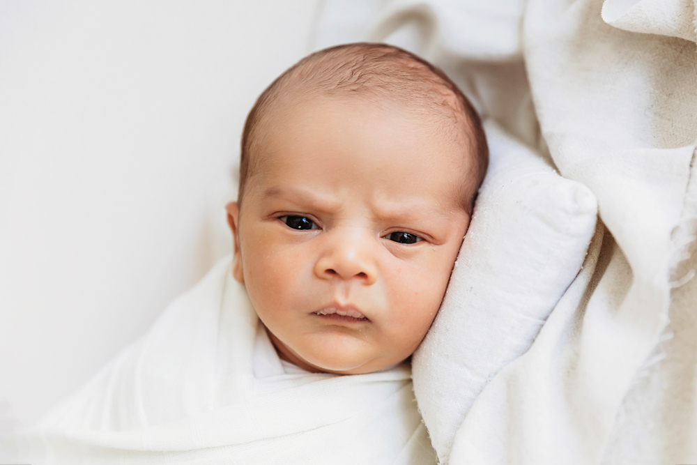 newborn baby funny face