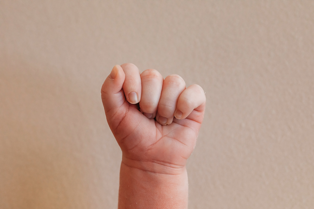 newborn baby macro closeup