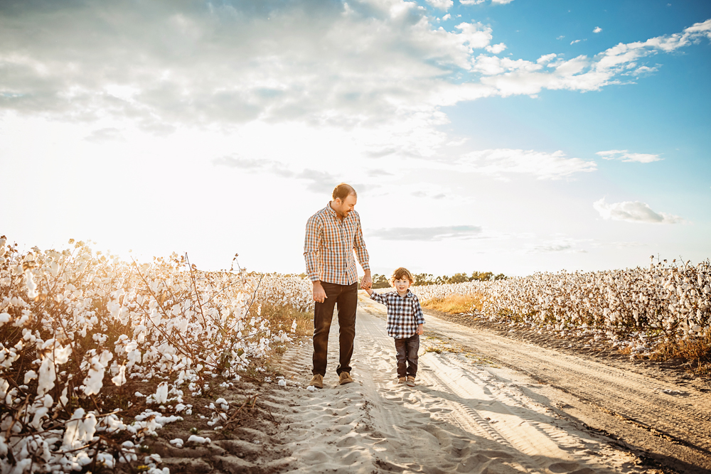 father son dirt road