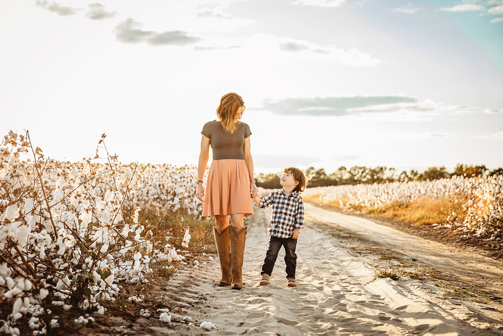 Cotton Field Family Session SC