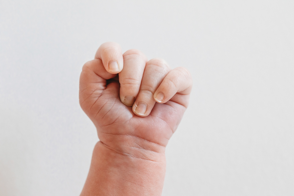 newborn baby fist