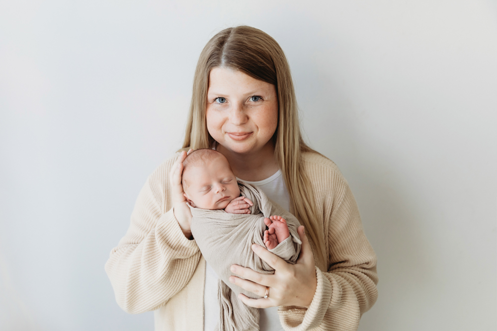 newborn baby with mom