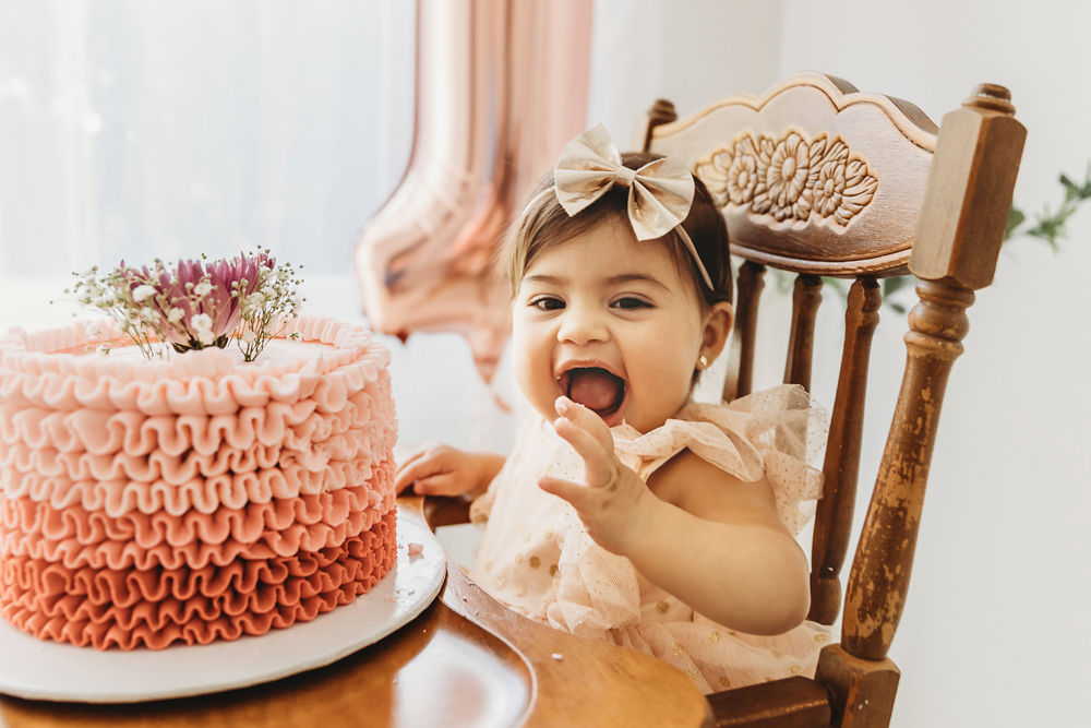 first birthday cake smash photography