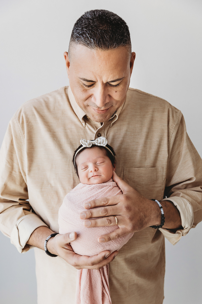 newborn baby with dad