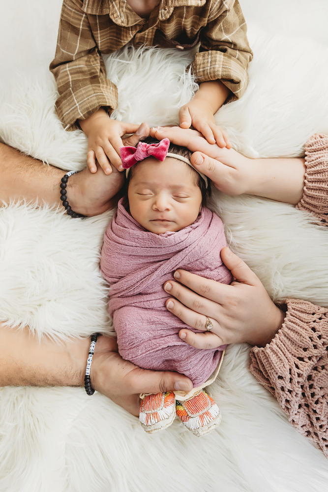 newborn baby native american moccasins