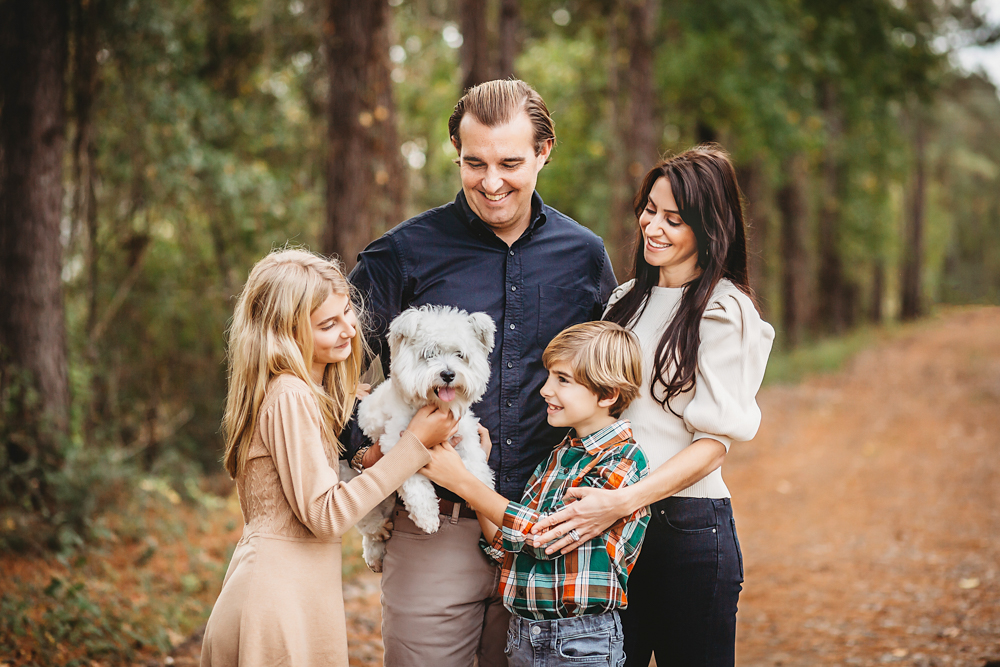 family session with dog