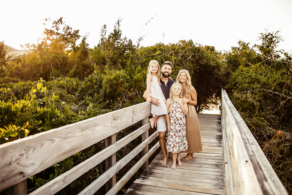 boardwalk family beach session