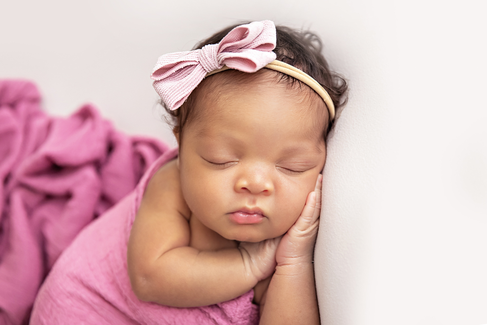 african american newborn baby sweet sleeping pose