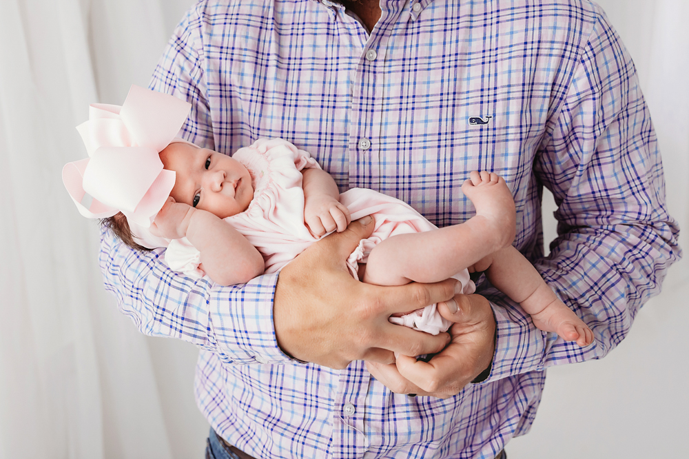 Baby Logan daddy hold at Reflection Images by Tracy Rowell in Florence SC