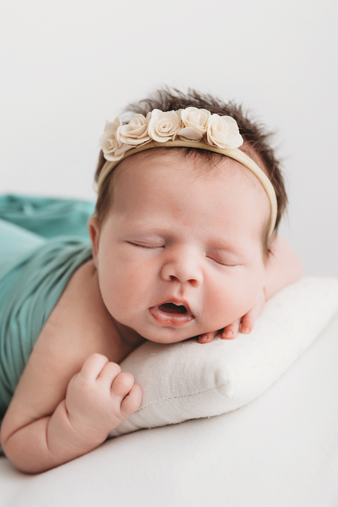 Baby Logan stretching pose at Reflection Images by Tracy Rowell in Florence SC