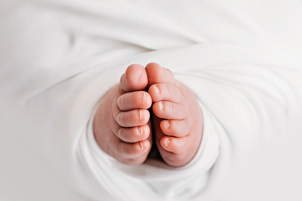 Baby Logan tiny toes closeup at Reflection Images by Tracy Rowell in Florence SC