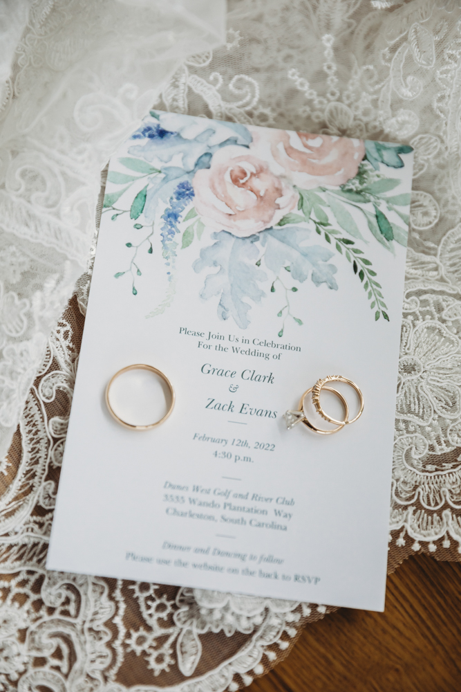 Wedding details close-up with elegant decor and styling at Reflection Images by Tracy Rowell in Florence SC