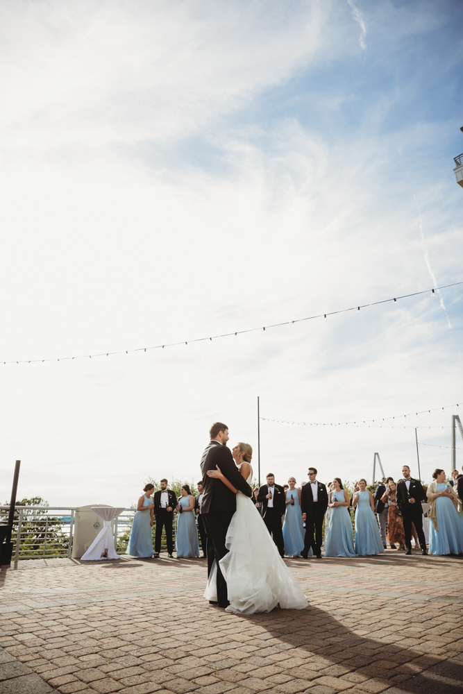 Charleston SC Wedding moment during first dance, captured by reflection images by tracy rowell.