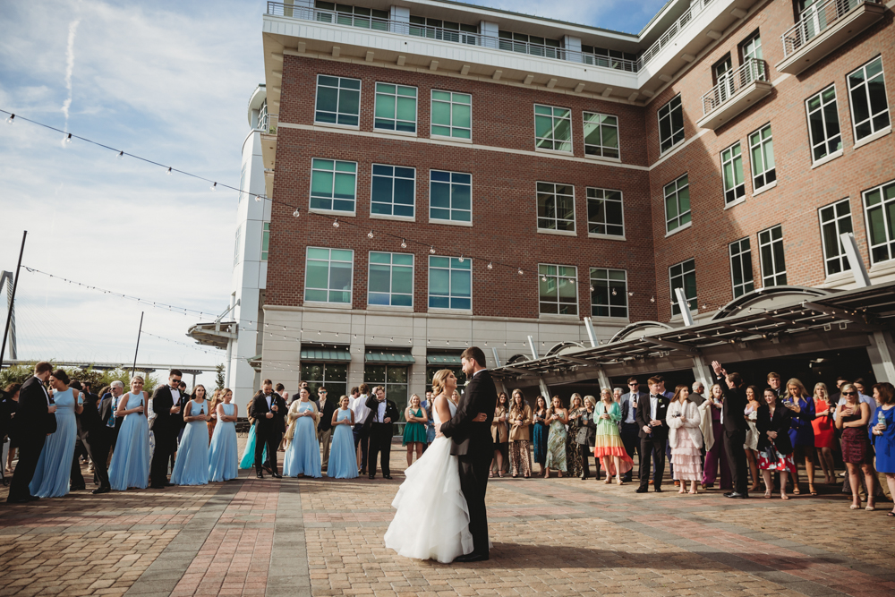 Charleston SC Wedding moment during first dance, captured by reflection images by tracy rowell.