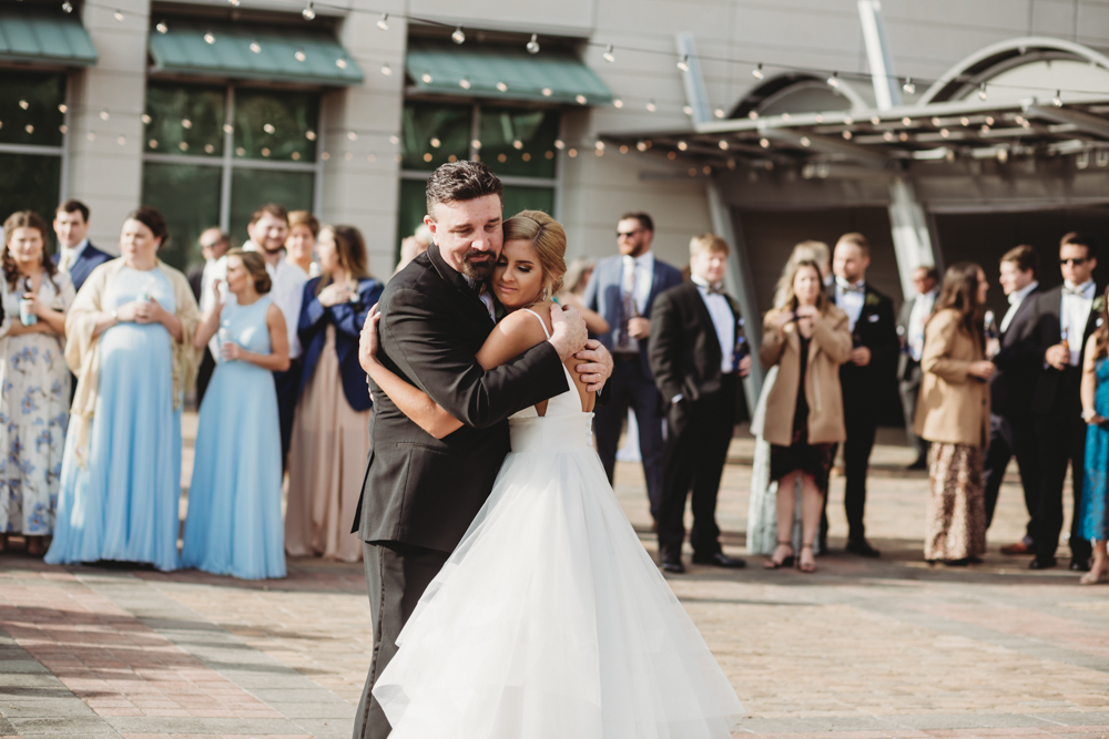 Charleston SC Wedding moment during first dance, captured by reflection images by tracy rowell.