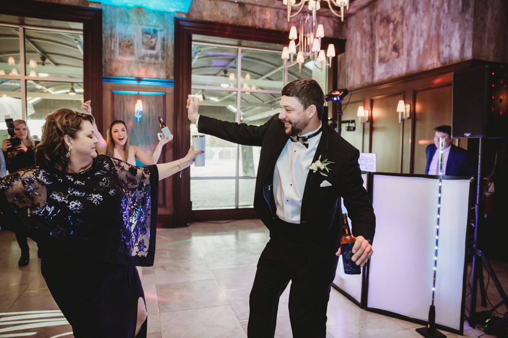 Charleston SC Wedding moment during wedding party celebration, captured by south carolina wedding photographer.