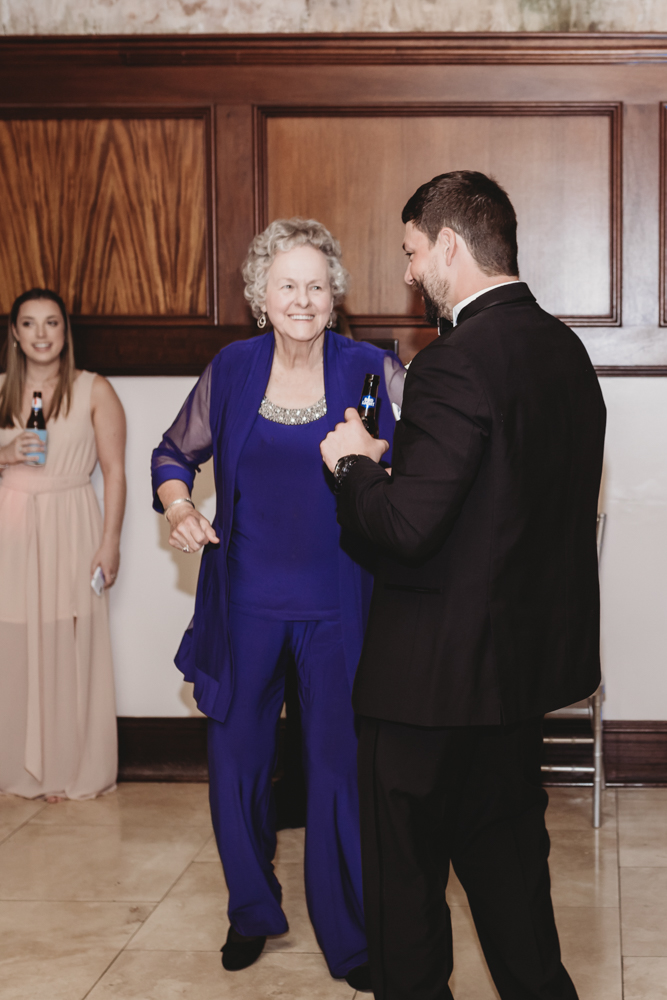 Charleston SC Wedding moment during wedding party celebration, captured by south carolina wedding photographer.