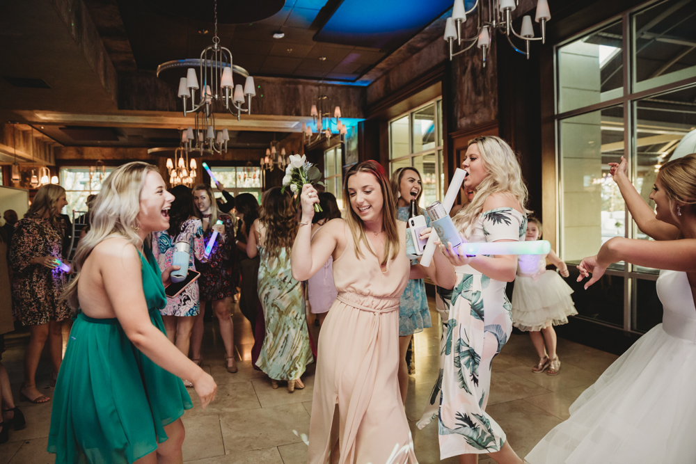 Charleston SC Wedding moment during wedding party celebration, captured by south carolina wedding photographer.