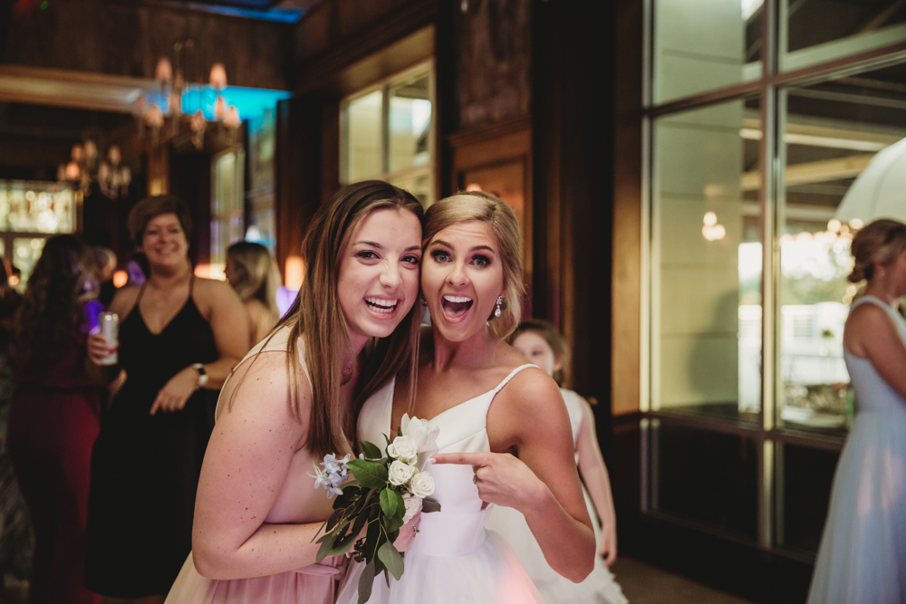 Charleston SC Wedding moment during wedding party celebration, captured by south carolina wedding photographer.