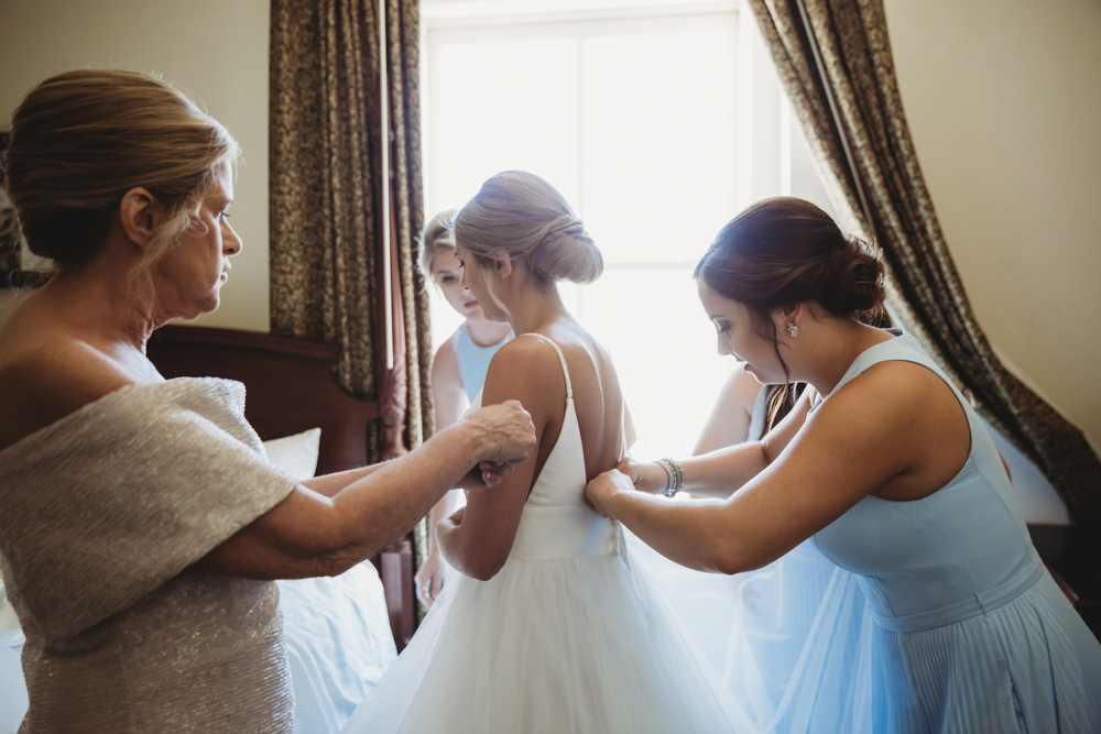 Wedding moment bridal party at The Citadel, captured by charleston sc. reflection images by tracy rowell