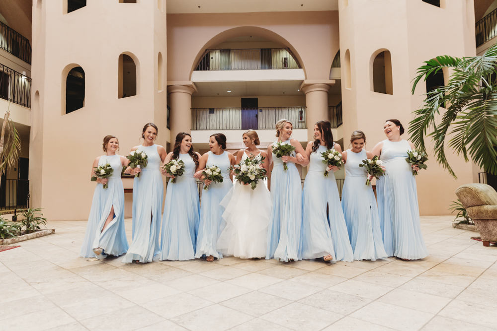 Wedding moment bridal party at The Citadel, captured by charleston sc. reflection images by tracy rowell