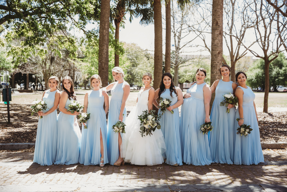 Wedding moment bridal party at The Citadel, captured by charleston sc. reflection images by tracy rowell