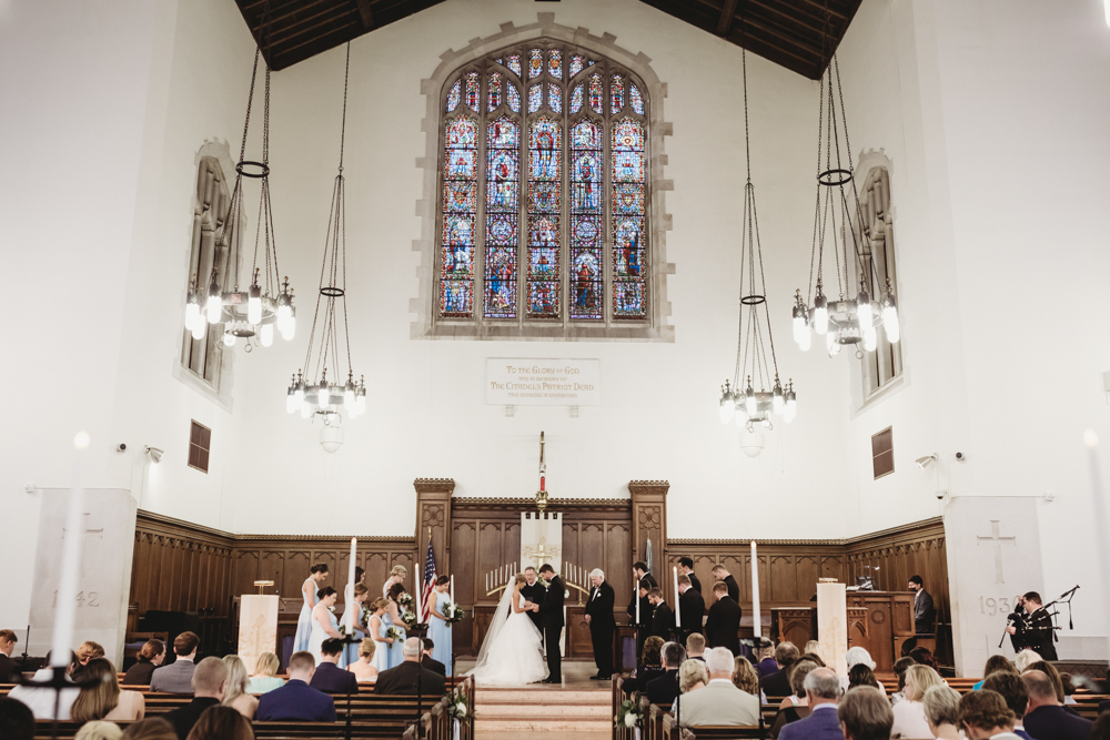 Wedding moment during ceremony at The Citadel, captured by reflection images by tracy rowell.
