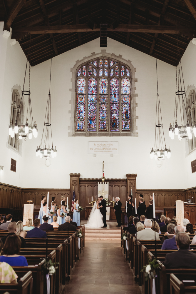 Wedding moment during ceremony at The Citadel, captured by reflection images by tracy rowell.