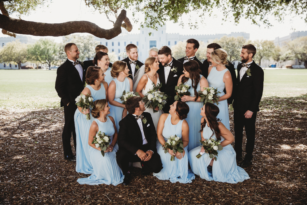 Wedding moment during bridal portraits, captured by south carolina wedding photographer.