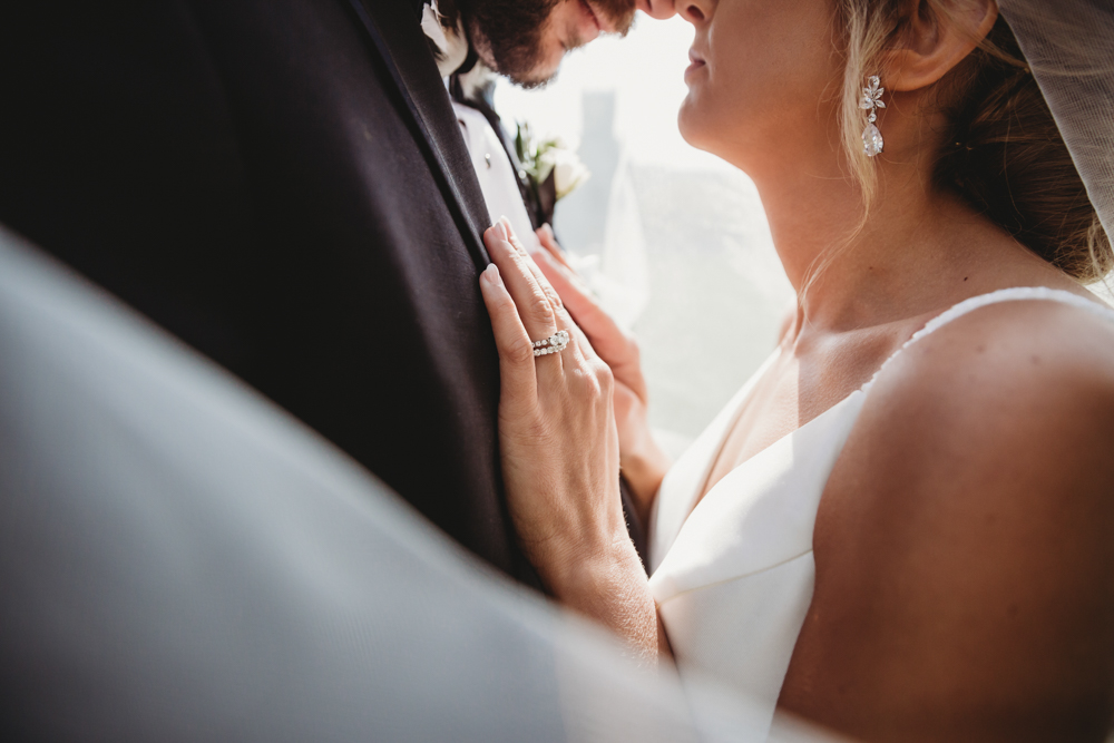 Wedding moment during bride and groom moment, captured by reflection images by tracy rowell.