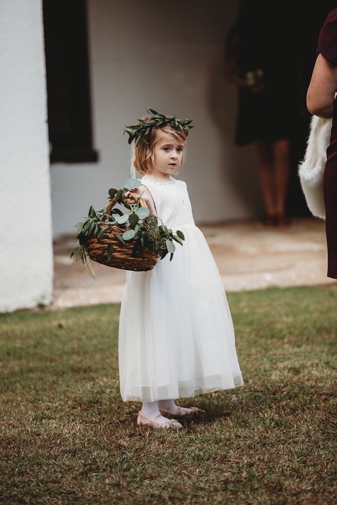 flower girl during wedding at Wavering Place Reflection Images by Tracy Rowell wedding photography